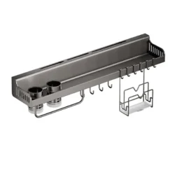 Support de rangement mural multifonction en acier au carbone pour fourchette, cuillère, couteau, support de rangement intégré