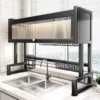 Supports de rangement en fer et de comptoir multifonctionnel pour évier et égouttoir à vaisselle – Image 2