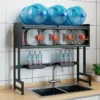 Supports de rangement en fer et de comptoir multifonctionnel pour évier et égouttoir à vaisselle – Image 4