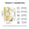 Montre de luxe en acier inoxydable pour femme, petit bracelet en or, montre-bracelet à quartz pour femme, – Image 6