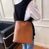 Sacs à bandoulière en cuir pour femmes, sacs à main seau, design décontracté, – Image 6