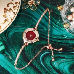 Petite montre exquise, Montre-bracelet circulaire en cristal de diamant pour femme,