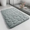 Tapis doux antidérapants, tapis de pied de salle de bain, pavé en relief, paillasson absorbant, séchage rapide, en mousse à mémoire de forme – Image 1