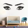 Autocollant décoration Mode filles cils sourcils yeux Stickers muraux salon décoration décalcomanies pour meubles – Image 6