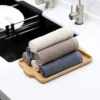 Nouveau 100% coton torchon Ultra doux absorbant serviette de cuisine chiffon de nettoyage ménager outils de cuisine Gadgets chiffon de lavage plat chiffon – Image 2