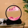 Sablier 3D, sable mouvant mobile, image d'art, verre rond, paysage de sable de mer profonde, peinture artisanale fluide, décoration de bureau et de maison, cadeau – Image 5