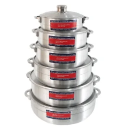 Ensemble de casseroles alpines en aluminium, marmite caldero de qualité commerciale, four hollandais de cuisson, 8 pièces