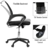 Chaise de Bureau à Concussion Ergonomique, Fauteuil Réglable avec Accoudoirs, – Image 4