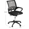 Chaise de Bureau à Concussion Ergonomique, Fauteuil Réglable avec Accoudoirs, – Image 3