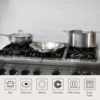 Ensemble de casseroles et poêles en acier inoxydable, 5 plis plaqués, – Image 4