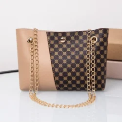 Sac 2024 nouvelle mode à la mode à pois impression chaîne sac seau une épaule sac de messager une pièce livraison