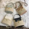 Sacs à main et chaînes décontractées paille, sacs en rotin, sac à bandoulière – Image 3