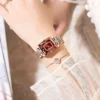 POEDAGAR-Montre-bracelet à quartz rectangulaire en acier inoxydable pour femme, élégante, étanche, – Image 5