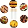 Brochettes de Barbecue réutilisables en acier inoxydable, 10 pièces, pour Camping en plein air, pique-nique, – Image 3