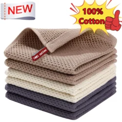 Nouveau 100% coton torchon Ultra doux absorbant serviette de cuisine chiffon de nettoyage ménager outils de cuisine Gadgets chiffon de lavage plat chiffon