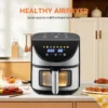 Friteuse électrique multifonctionnelle en acier inoxydable avec écran tactile LCD, four visible de grande capacité, 7L – Image 5