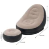 Ensemble de canapé gonflable de loisirs canapé paresseux extérieur pliable lit inclinable siège moelleux – Image 2