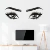 Autocollant décoration Mode filles cils sourcils yeux Stickers muraux salon décoration décalcomanies pour meubles – Image 2