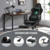 Chaise de jeu Symino avec repose-pieds, chaise PC design chaise de course, cuir PU vintage, chaise de bureau ergonomique – Image 3