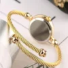 Montre de luxe en acier inoxydable pour femme, petit bracelet en or, montre-bracelet à quartz pour femme, – Image 5