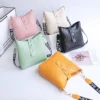 Sac à bandoulière Crocodile pour femmes, ruban imprimé, sangle d'épaule, sac seau de grande capacité – Image 6
