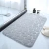 Tapis doux antidérapants, tapis de pied de salle de bain, pavé en relief, paillasson absorbant, séchage rapide, en mousse à mémoire de forme – Image 2