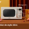 Micro-ondes Comfee de style rétro / Four à micro-ondes rétro avec 8 menus automatiques, 20 L – Image 6