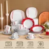 Ensemble de vaisselle en porcelaine blanche avec tasse, 18/20/30/36/60 pièces – Image 4