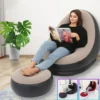 Ensemble de canapé gonflable de loisirs canapé paresseux extérieur pliable lit inclinable siège moelleux – Image 6