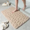 Tapis doux antidérapants, tapis de pied de salle de bain, pavé en relief, paillasson absorbant, séchage rapide, en mousse à mémoire de forme – Image 7