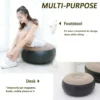 Ensemble de canapé gonflable de loisirs canapé paresseux extérieur pliable lit inclinable siège moelleux – Image 4
