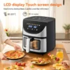 Friteuse électrique multifonctionnelle en acier inoxydable avec écran tactile LCD, four visible de grande capacité, 7L – Image 2