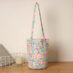 Sac seau à bandoulière grande capacité, petite fleur cassée pour shopping quotidien et de voyage, loisirs,