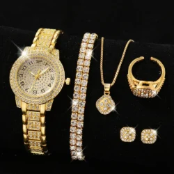 Femmes de luxe montre en or mode dames Quartz diamant montre-Bracelet élégant femme Bracelet montres ensemble Reloj Mujer