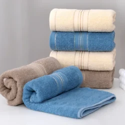 Serviette de Bain Absorbante en Pur Coton, Épaisse, Douce, vaccage Rapide, Solide, Document localité, 2 Pièces