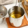 Friteuse en acier inoxydable 304, avec panier à frire, Pot alimentaire auxiliaire pour approfondir le Pot à lait japonais, – Image 4