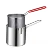 Friteuse en acier inoxydable 304, avec panier à frire, Pot alimentaire auxiliaire pour approfondir le Pot à lait japonais, – Image 2