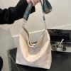 Sac à bandoulière Vintage couleur unie pour femmes, – Image 7