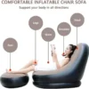 Ensemble de canapé gonflable de loisirs canapé paresseux extérieur pliable lit inclinable siège moelleux – Image 3