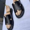Sandales en cuir Hermes noir – Image 1