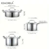 Ensemble de casseroles en acier inoxydable 16/20/24cm, Pot à soupe épais à Angle droit, Pot à lait, Pot à frire, cuiseur vapeur, ustensiles de cuisine – Image 6