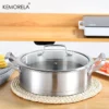 Ensemble de casseroles en acier inoxydable 16/20/24cm, Pot à soupe épais à Angle droit, Pot à lait, Pot à frire, cuiseur vapeur, ustensiles de cuisine – Image 3