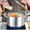 Ensemble de casseroles en acier inoxydable 16/20/24cm, Pot à soupe épais à Angle droit, Pot à lait, Pot à frire, cuiseur vapeur, ustensiles de cuisine – Image 4