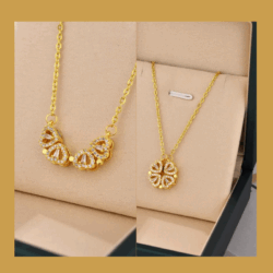 Collier 2 en 1 + boucles d'oreilles