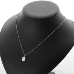 Collier Signe en Acier Inoxydable Argenté